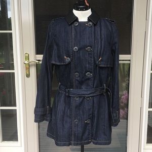 River Island Denim Trench Coat 